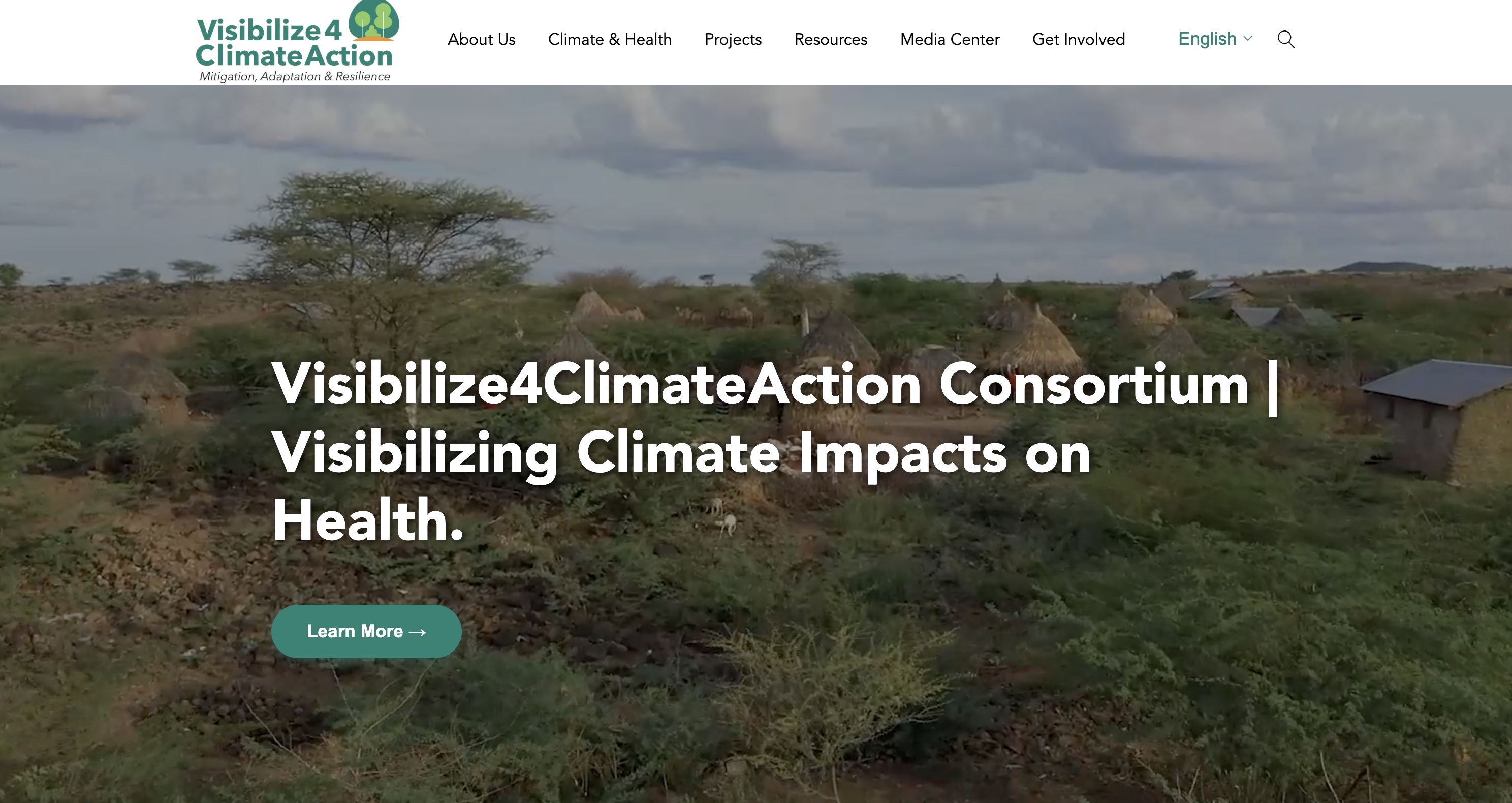 Visibilize4ClimateAction Website Screenshot